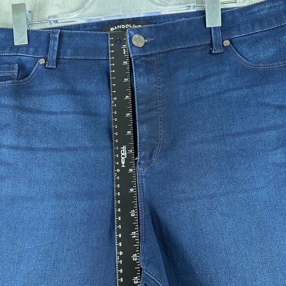Bandolino AMY Straight Leg Jeans Womens Size 18 High Rise Dark Wash Blue - Picture 8 of 12